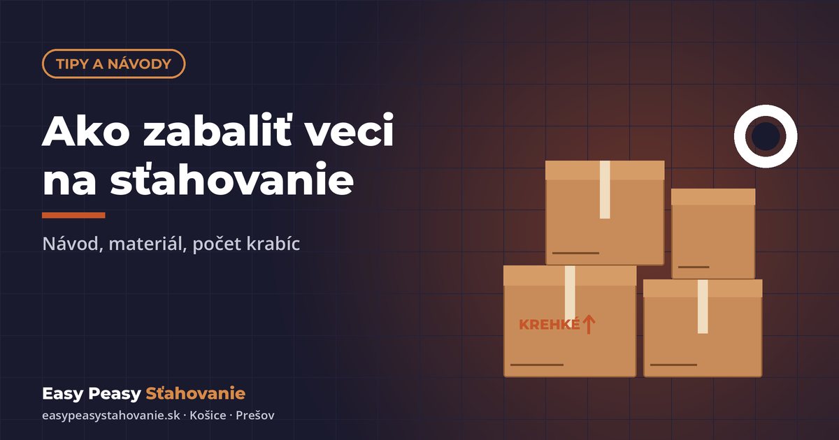 Krabice a baliaci materiál pripravené na sťahovanie