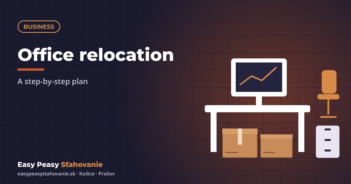 Office relocation – desk, monitor and boxes ready to move